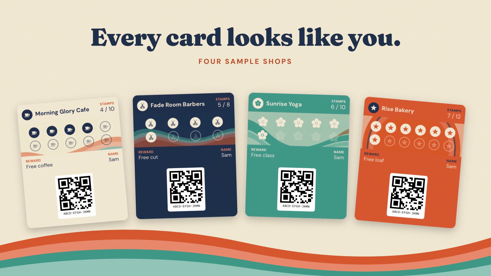 Still from the Make a loyalty card that looks like your shop video.